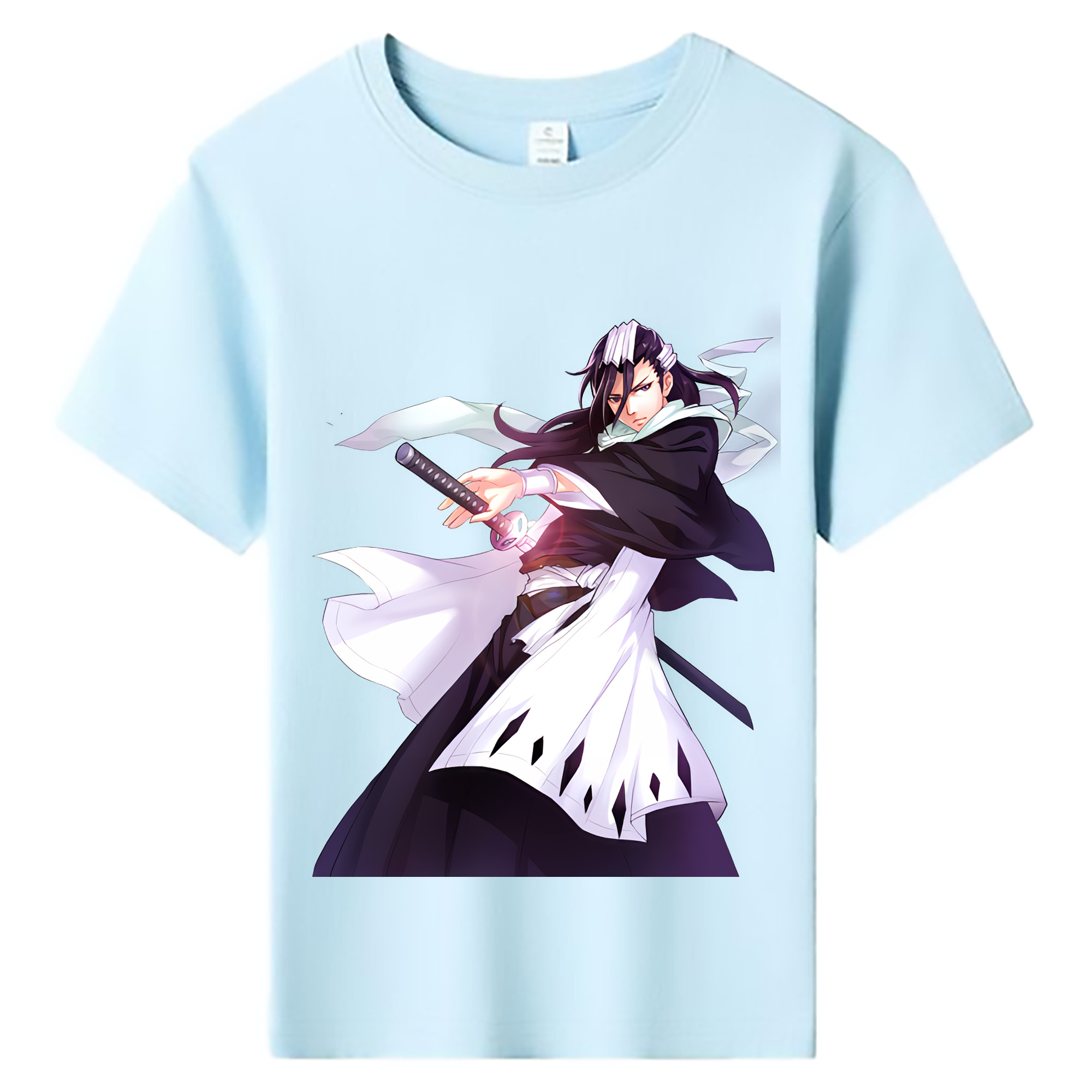 （画像用） ブリーチ くちき びゃくや BLEACH Kuchiki Byakuya 綿100％キッズTシャツ（フロントプリント）